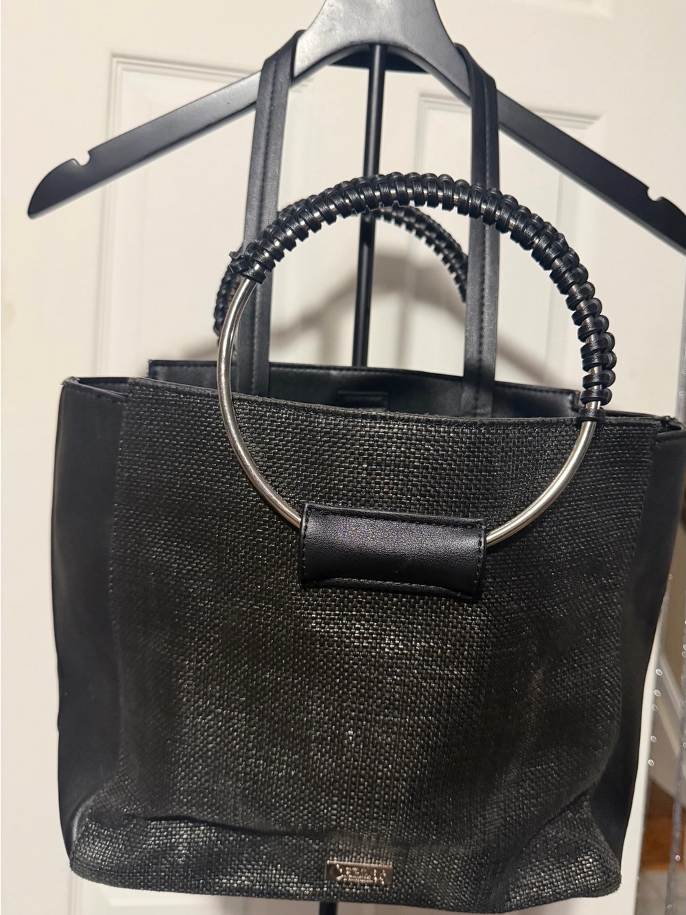 Carlos by Carlos Santana Black Ring-Handle Tote